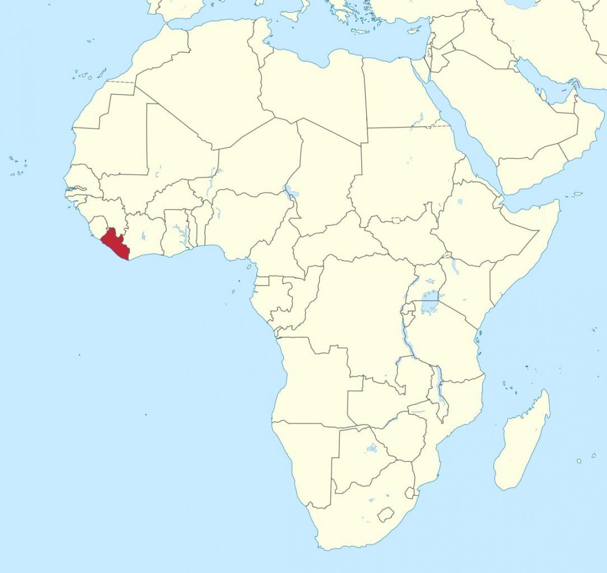 kort Liberia afrika