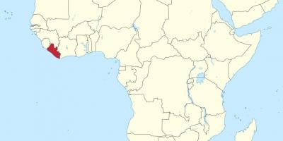 Kort Liberia afrika